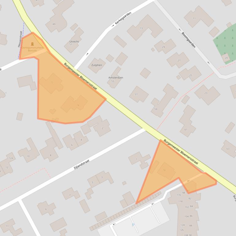 Kaart van postcodegebied 7271DE.