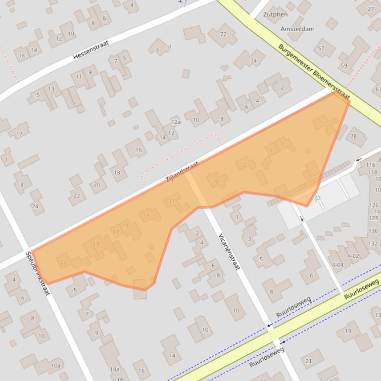 Kaart van postcodegebied 7271DN.