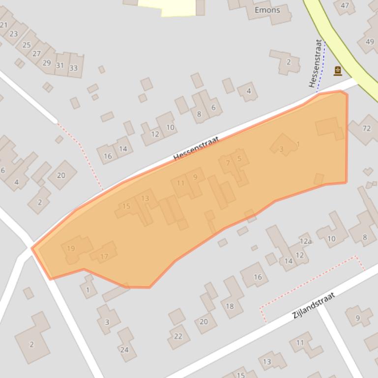 Kaart van postcodegebied 7271EA.