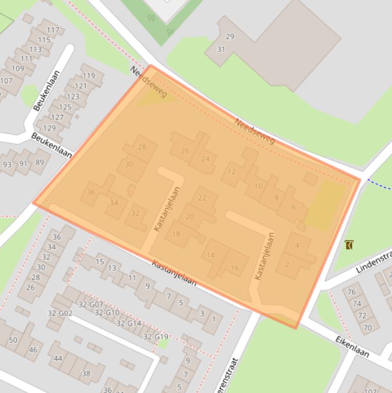 Kaart van postcodegebied 7271JB.