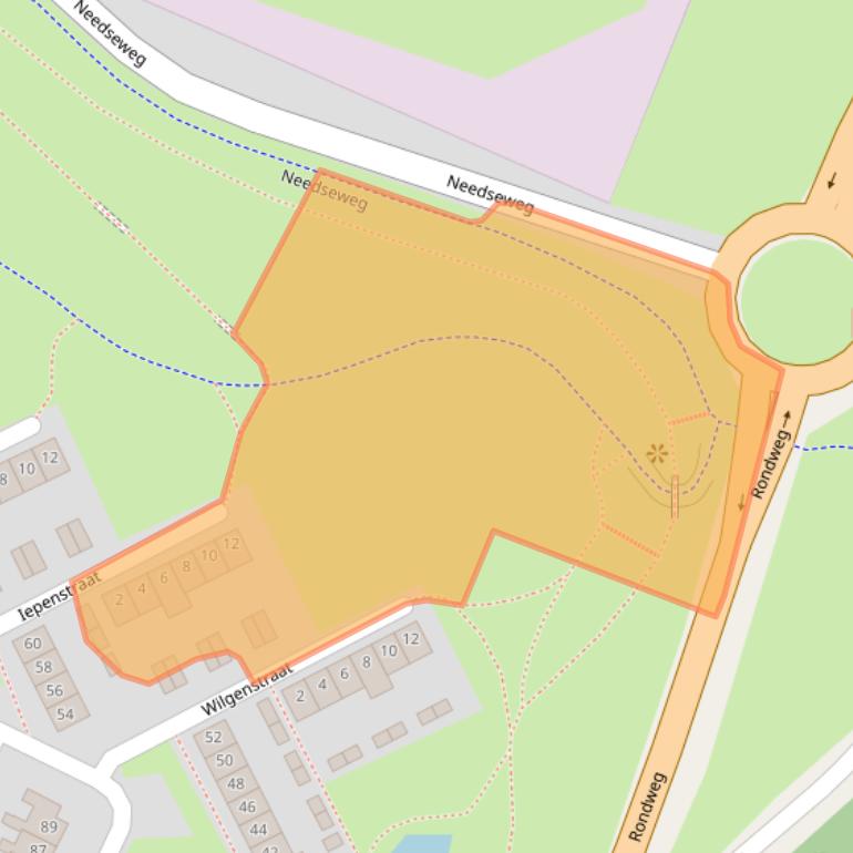 Kaart van postcodegebied 7271JE.