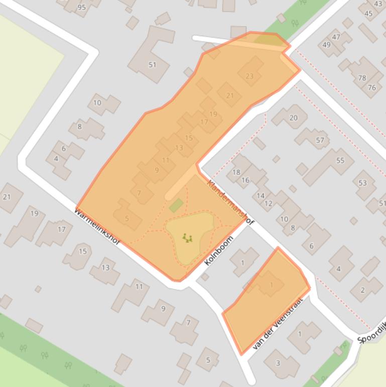 Kaart van postcodegebied 7271KR.