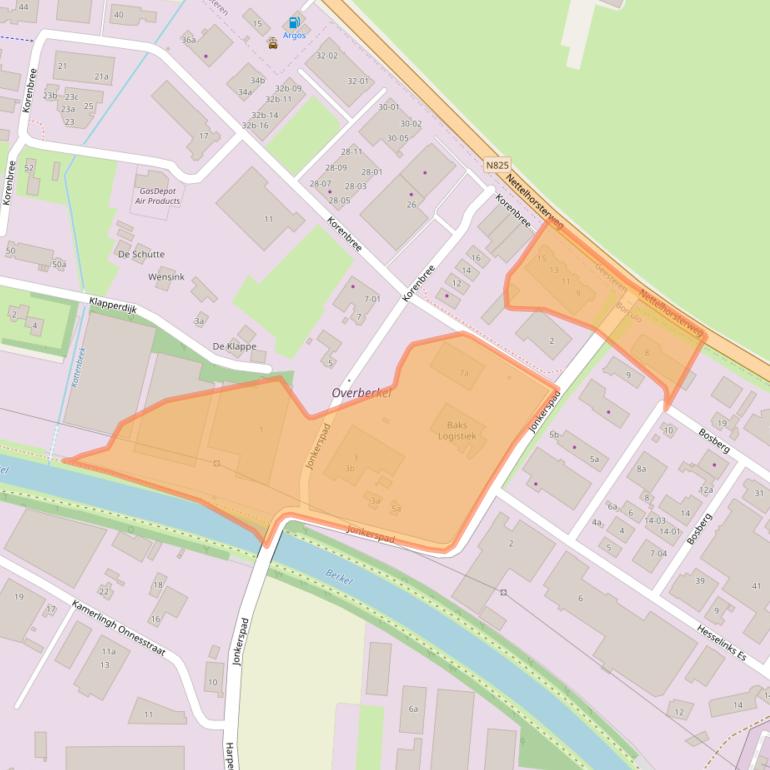 Kaart van postcodegebied 7271LC.