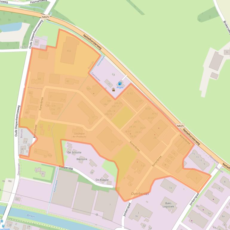 Kaart van postcodegebied 7271LH.