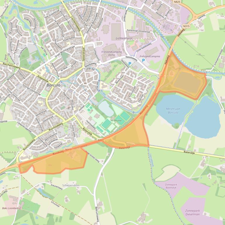 Kaart van postcodegebied 7271NA.