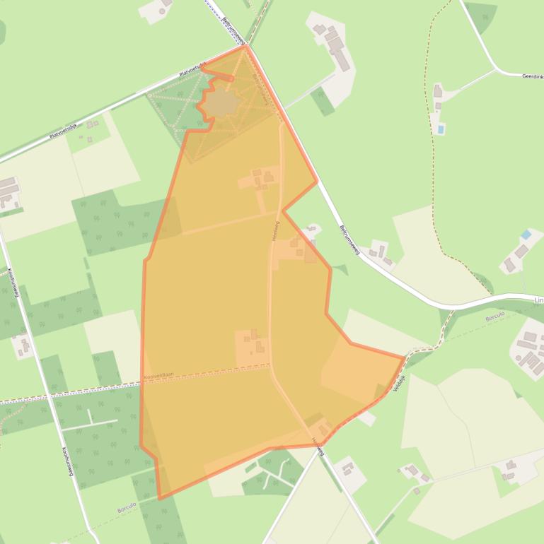 Kaart van postcodegebied 7271ND.