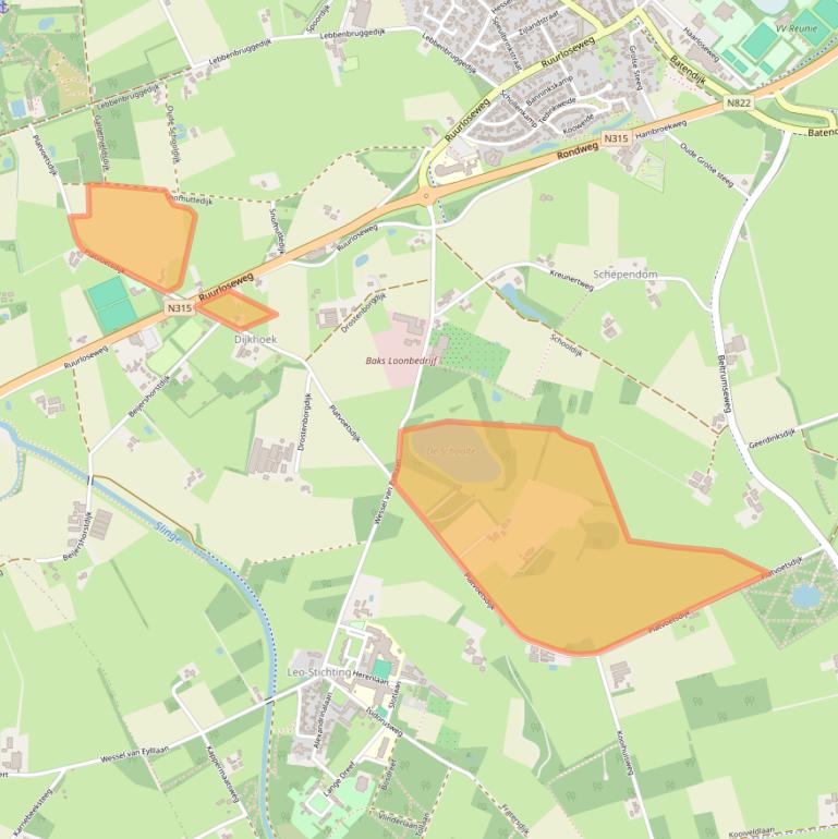 Kaart van postcodegebied 7271NE.