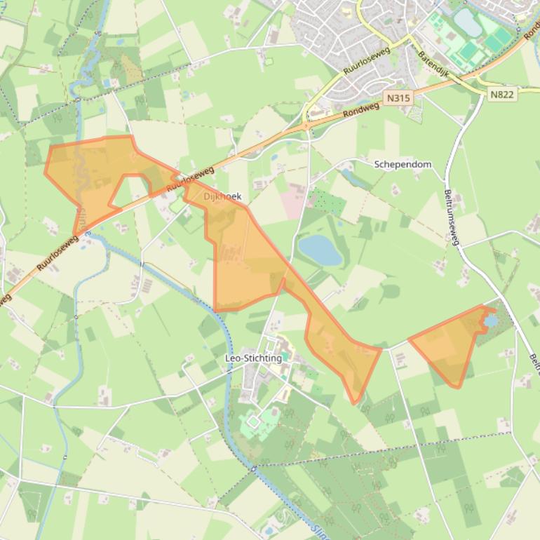 Kaart van postcodegebied 7271NG.