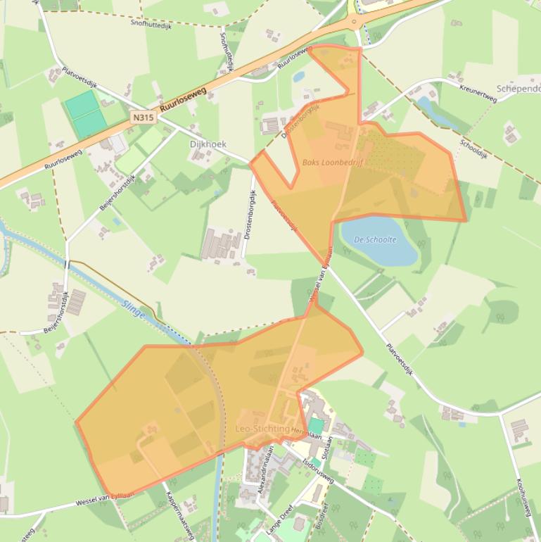 Kaart van postcodegebied 7271NT.