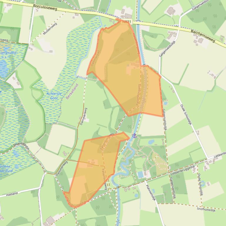 Kaart van postcodegebied 7271PC.