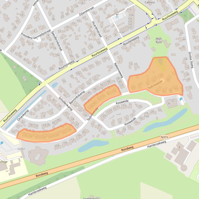 Kaart van postcodegebied 7271RC.