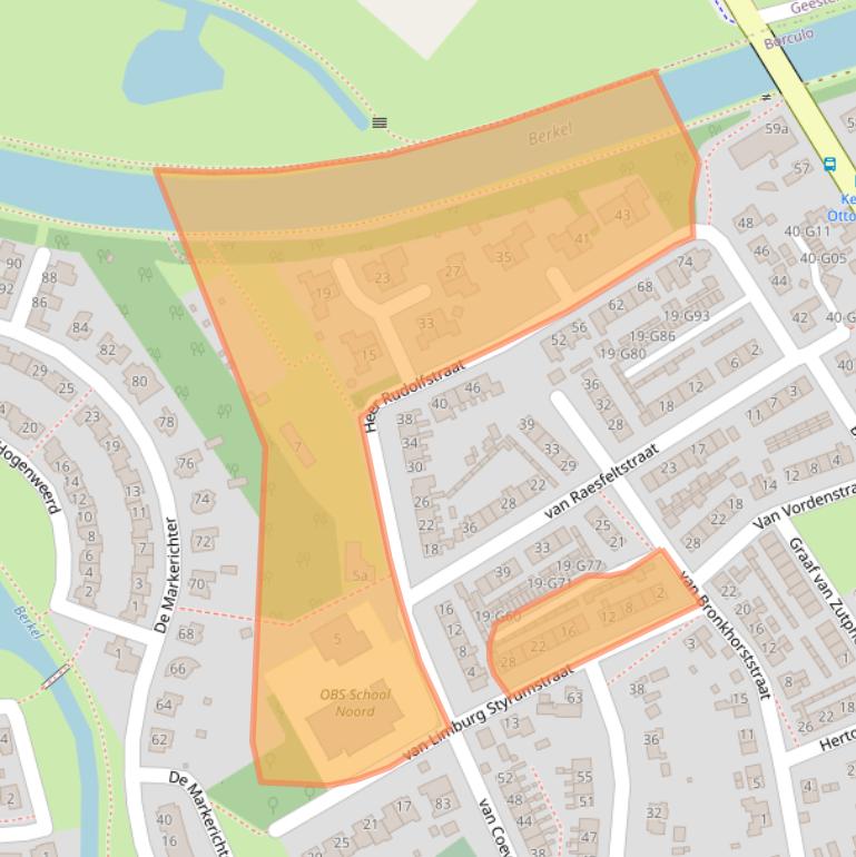 Kaart van postcodegebied 7271XH.
