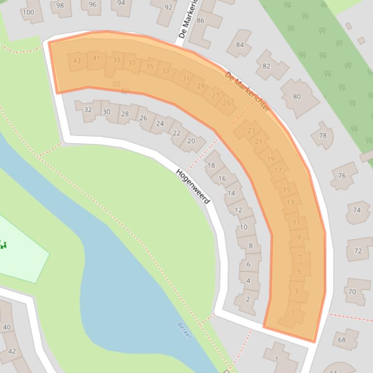 Kaart van postcodegebied 7271ZJ.