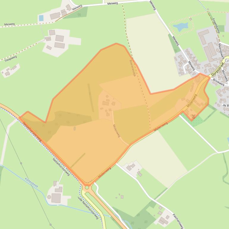 Kaart van postcodegebied 7274AA.