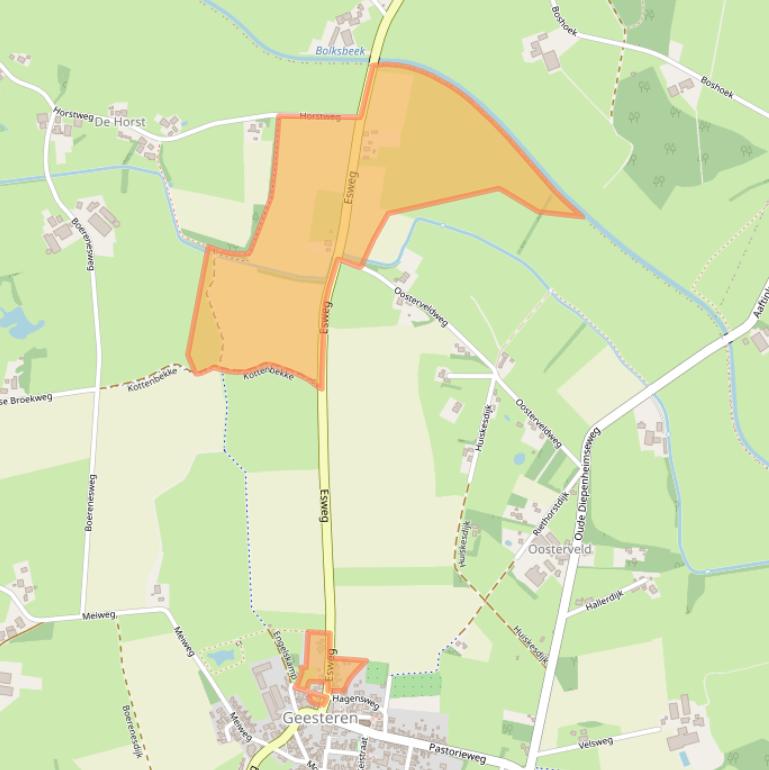 Kaart van postcodegebied 7274AK.