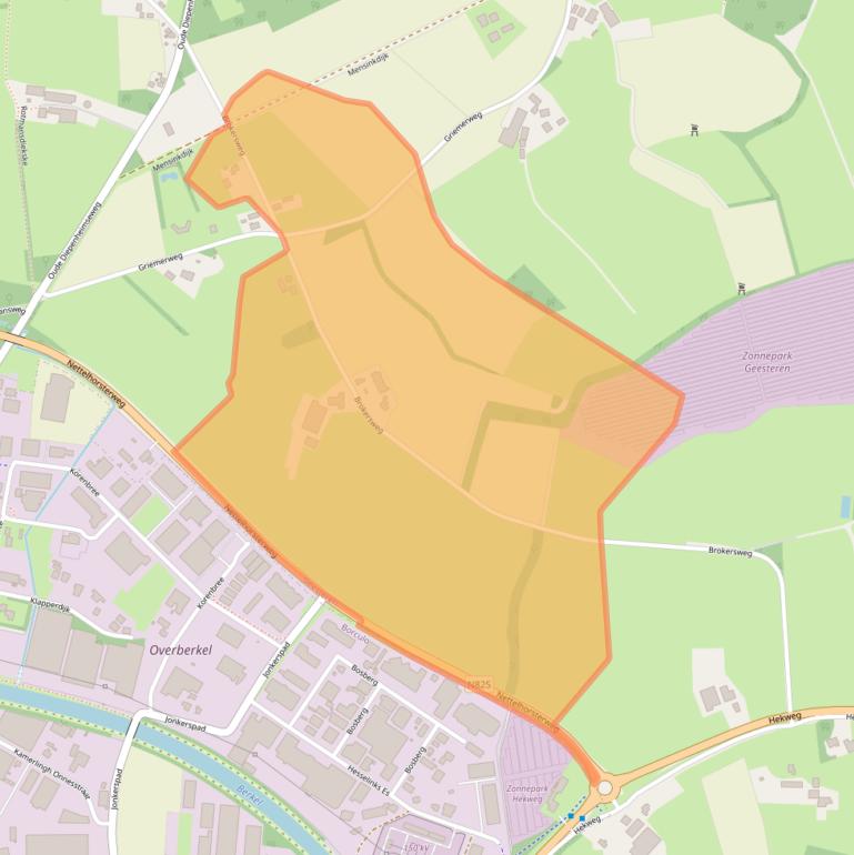 Kaart van postcodegebied 7274DE.