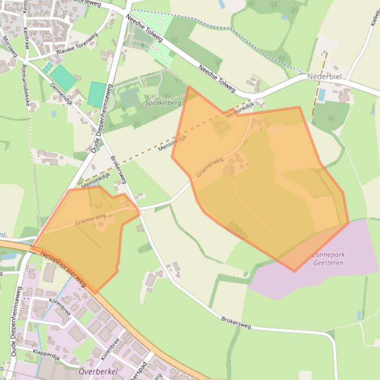 Kaart van postcodegebied 7274DG.