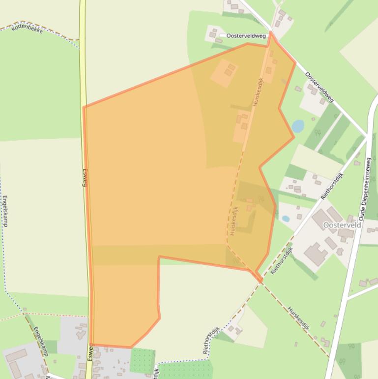 Kaart van postcodegebied 7274DW.