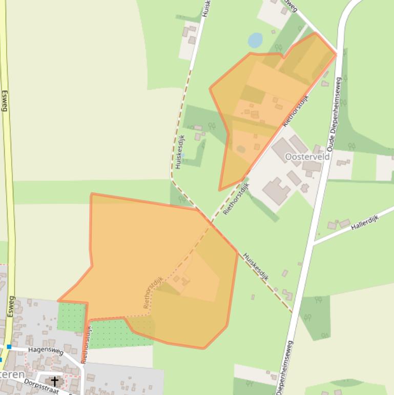 Kaart van postcodegebied 7274DX.