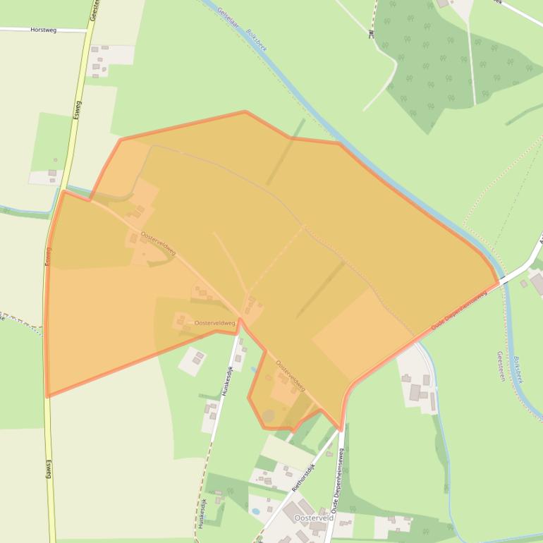 Kaart van postcodegebied 7274DZ.