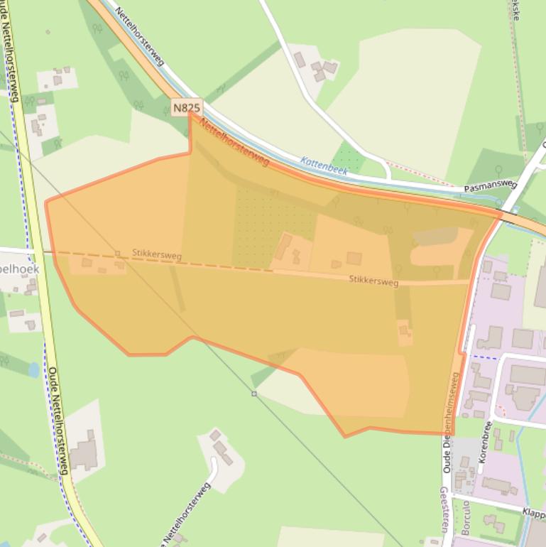 Kaart van postcodegebied 7274ER.