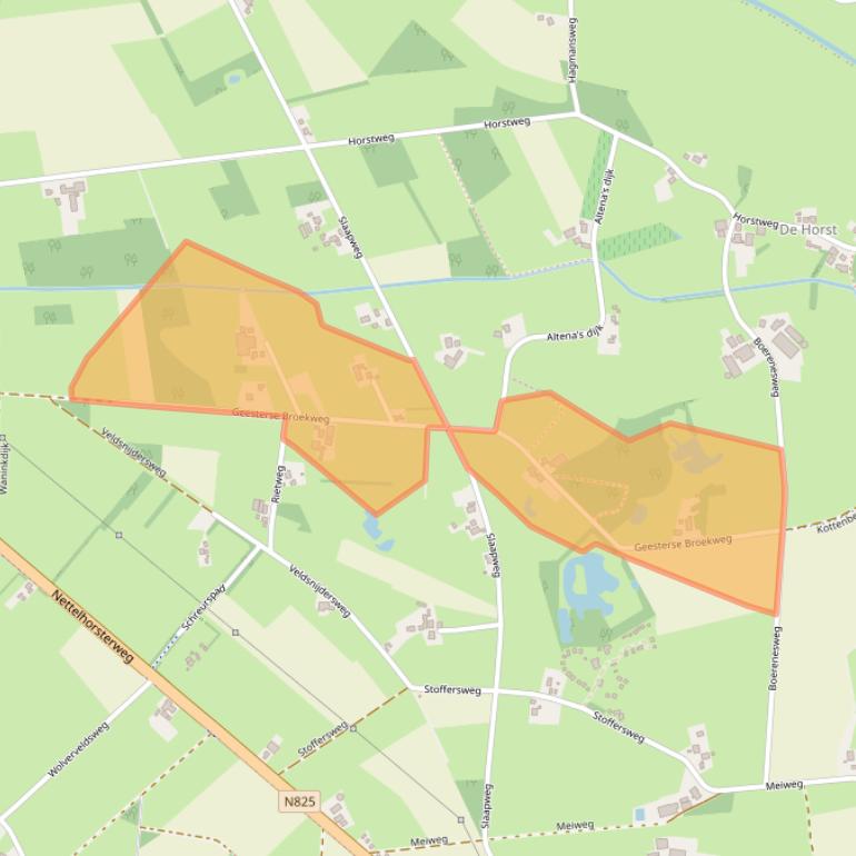 Kaart van postcodegebied 7274GC.