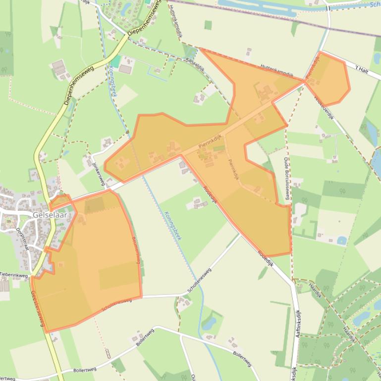 Kaart van postcodegebied 7275AJ.