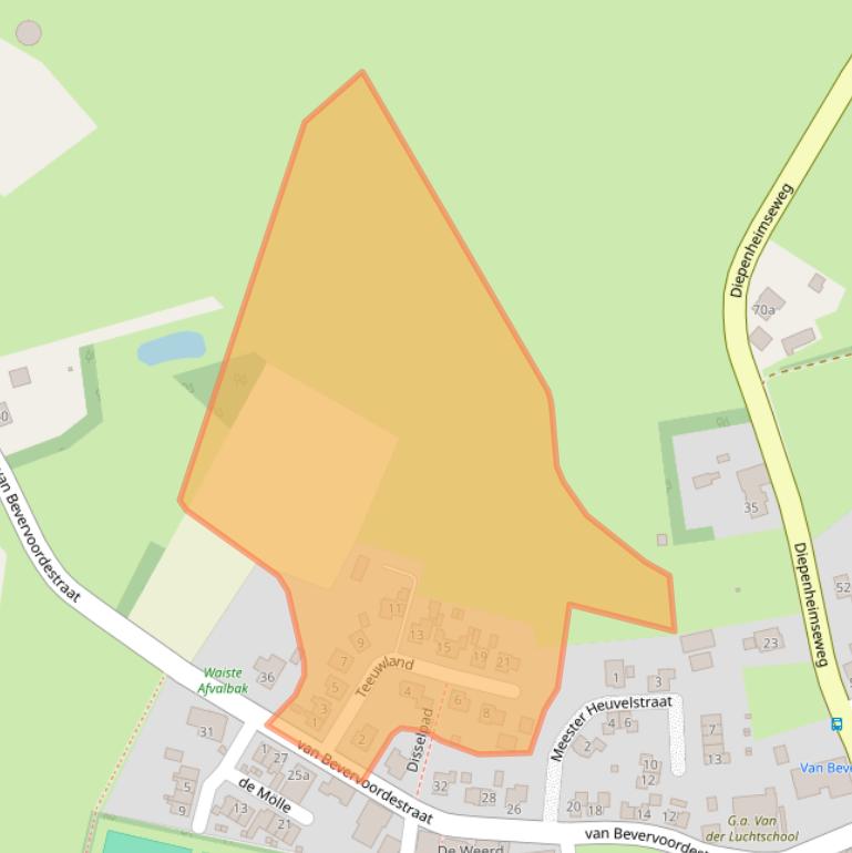 Kaart van postcodegebied 7275AT.