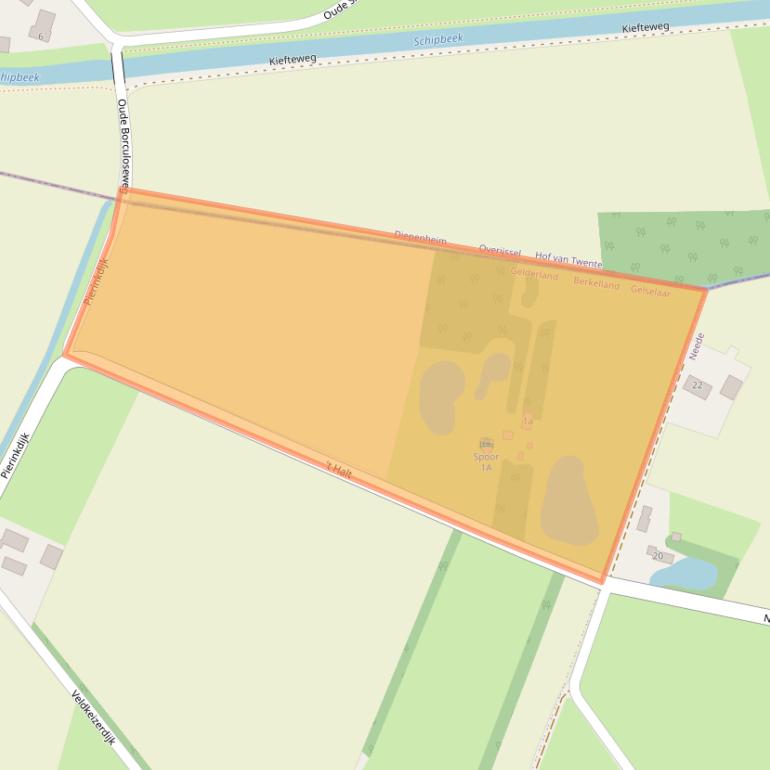 Kaart van postcodegebied 7275BA.