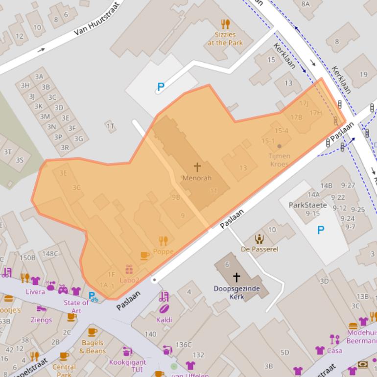 Kaart van postcodegebied 7311AH.