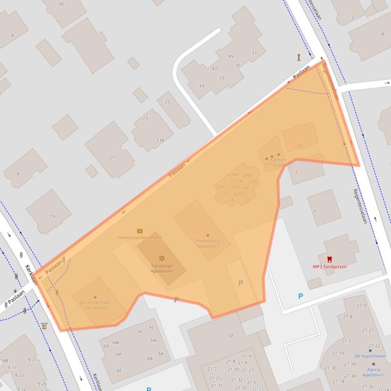 Kaart van postcodegebied 7311AL.