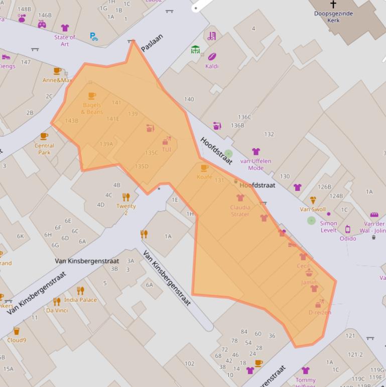 Kaart van postcodegebied 7311AT.