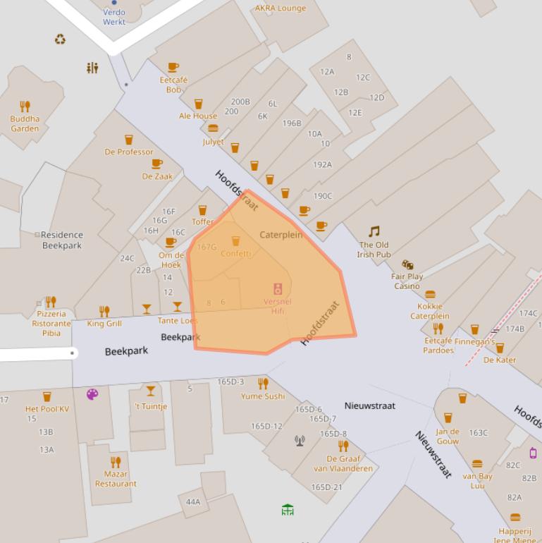 Kaart van postcodegebied 7311AX.