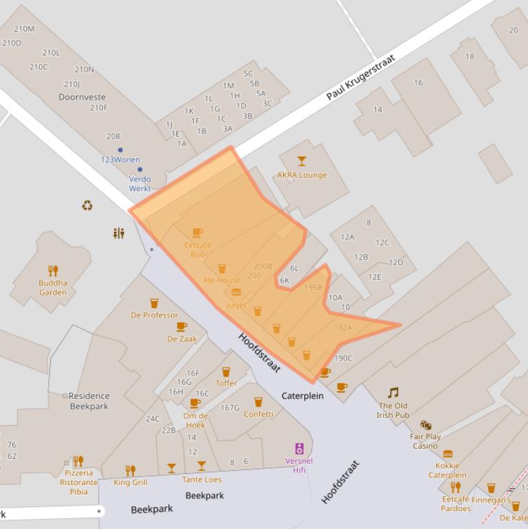 Kaart van postcodegebied 7311BE.