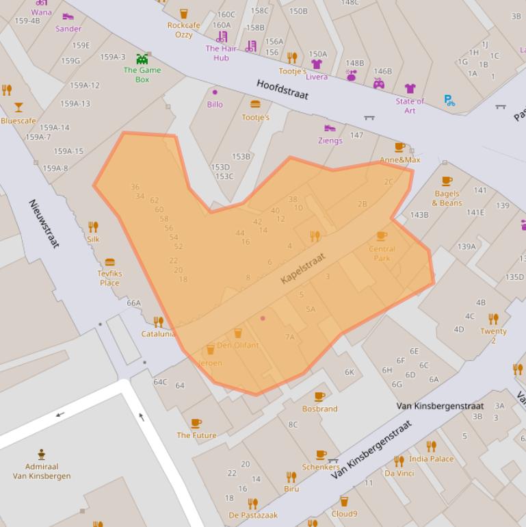 Kaart van postcodegebied 7311BK.