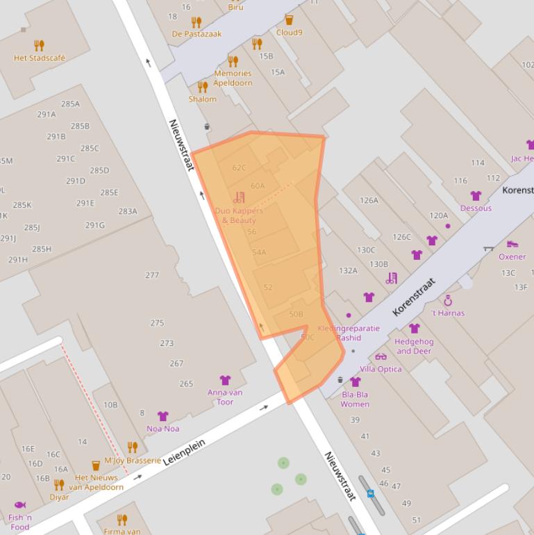 Kaart van postcodegebied 7311BS.