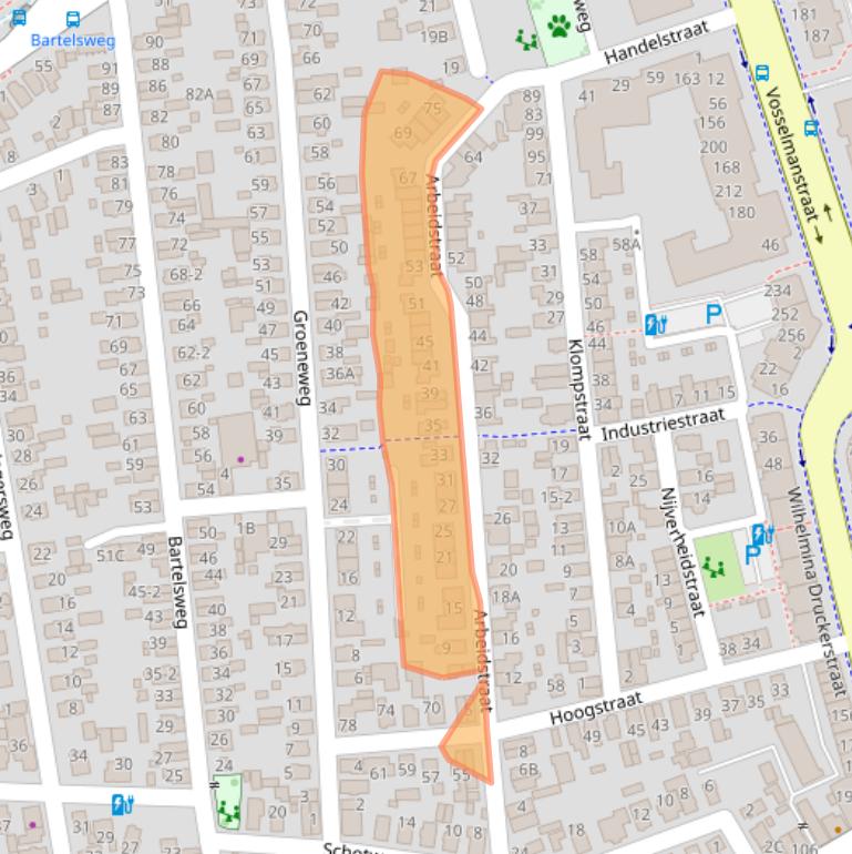 Kaart van postcodegebied 7311CS.