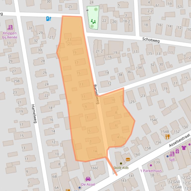 Kaart van postcodegebied 7311DG.