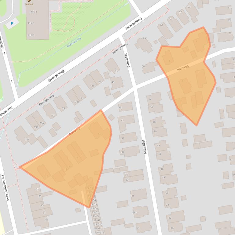 Kaart van postcodegebied 7311DN.