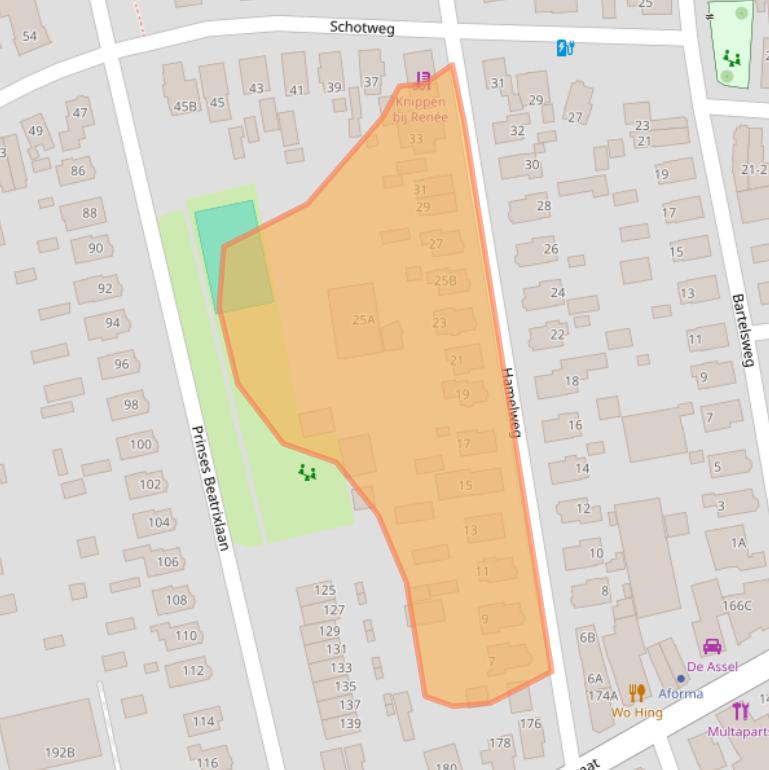 Kaart van postcodegebied 7311EA.