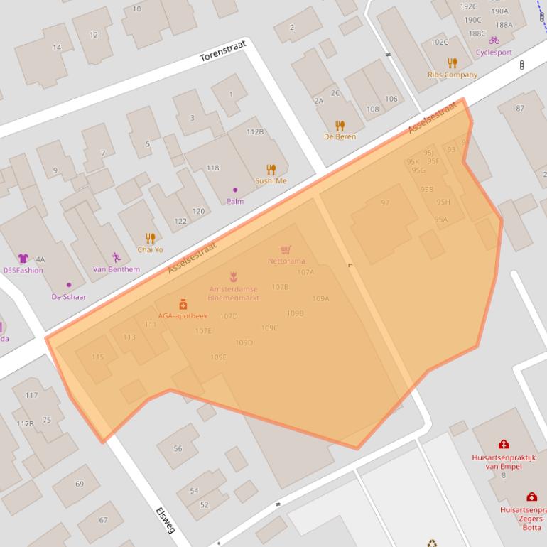 Kaart van postcodegebied 7311EG.