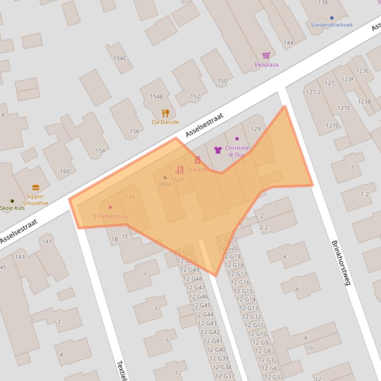 Kaart van postcodegebied 7311EJ.