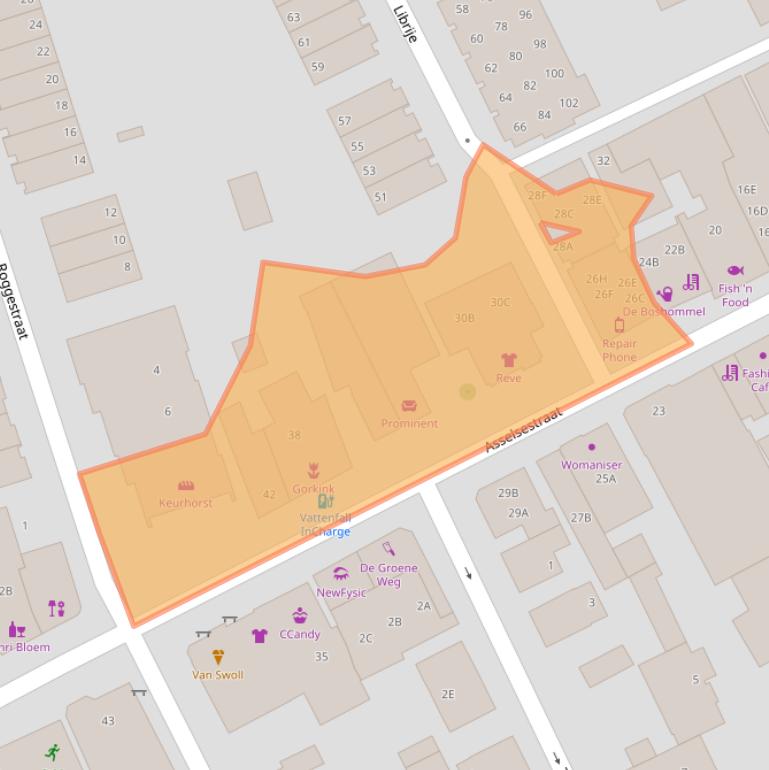 Kaart van postcodegebied 7311EM.