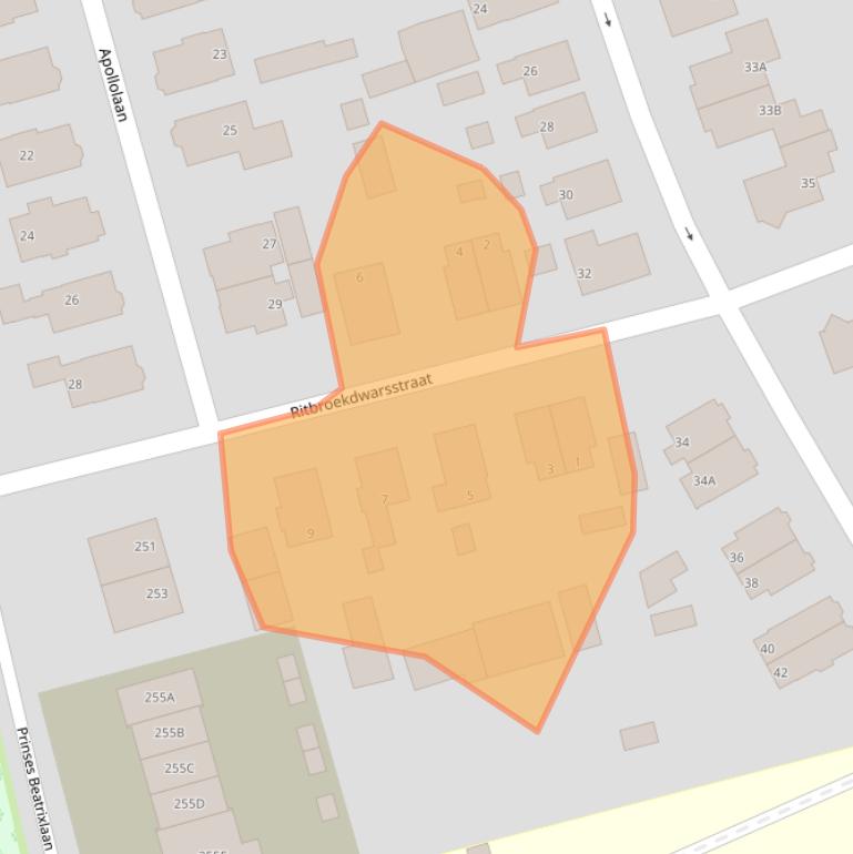 Kaart van postcodegebied 7311GA.