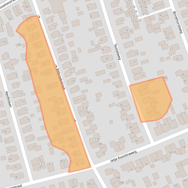 Kaart van postcodegebied 7311GD.