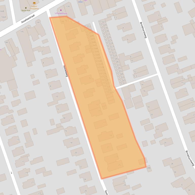 Kaart van postcodegebied 7311GG.