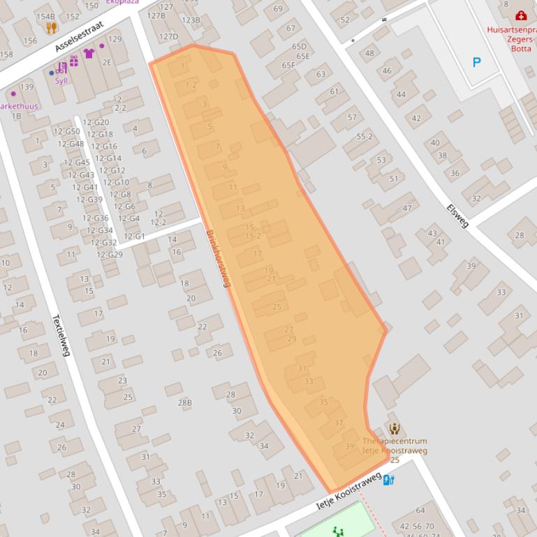 Kaart van postcodegebied 7311GJ.