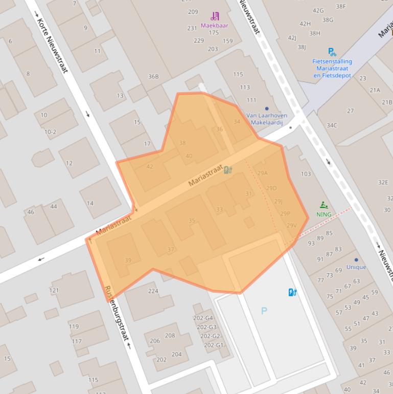 Kaart van postcodegebied 7311HH.