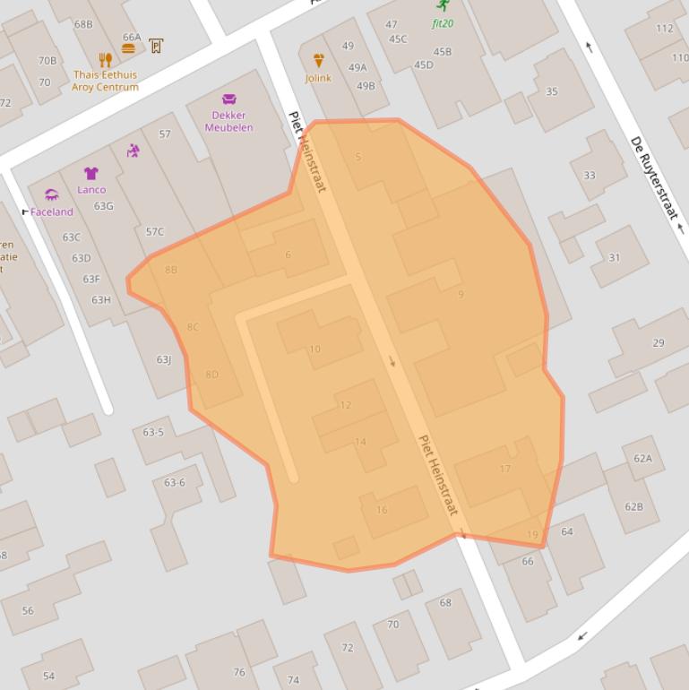 Kaart van postcodegebied 7311HR.