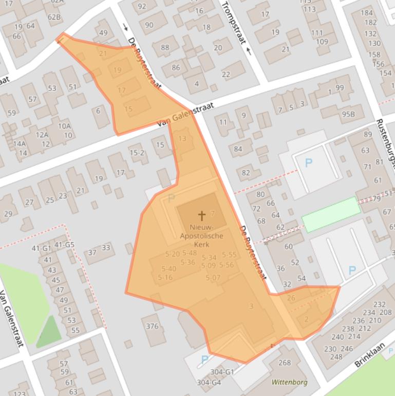 Kaart van postcodegebied 7311HS.